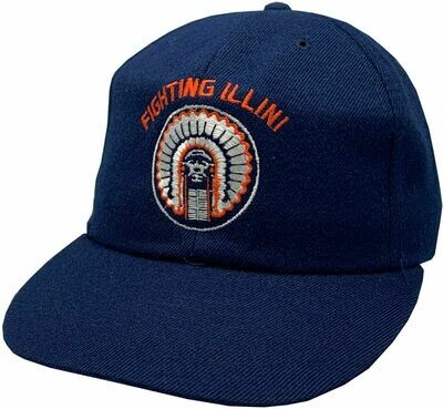 Illinois Fighting Illini Vintage Football Slouch Hat Buckle Back