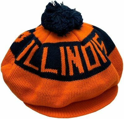 Illinois Fighting Illini Tam Knit Hat Orange/Blue