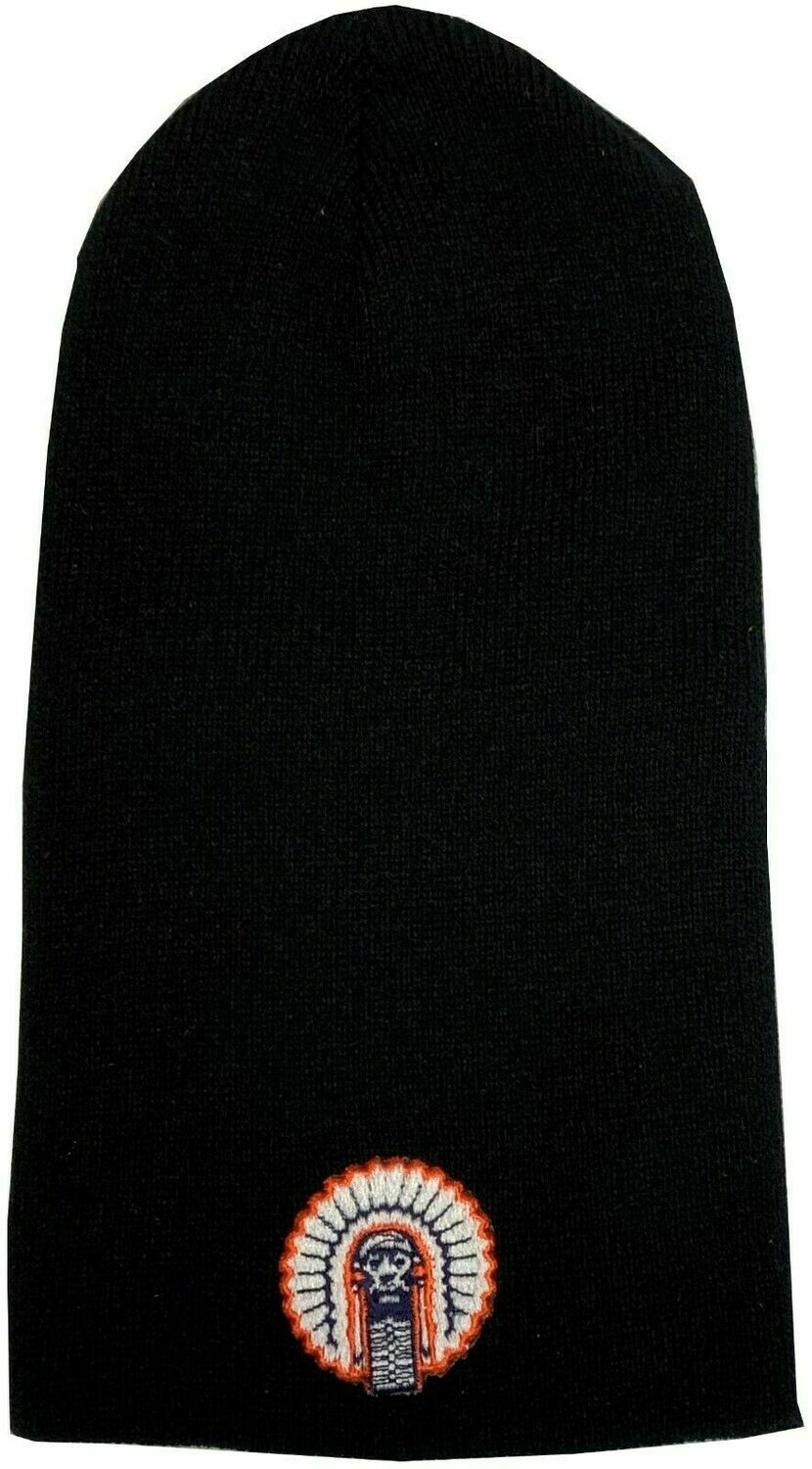 Illinois Fighting Illini Black Extra Long Slouch Knit Hat