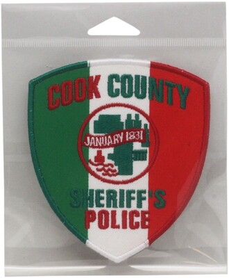 Cook County Italy Flag Patch Shamrock Approx. 4&quot; x 4.5&quot;