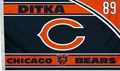 Chicago Bears NFL DITKA 3 x 5 Flag- 7039