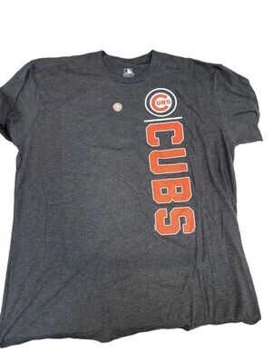 Chicago Cubs T-Shirt Vertical Logo Grey