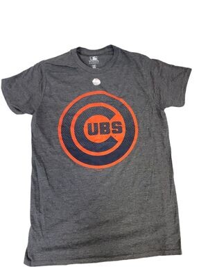 Chicago Cubs T-Shirt Bullseye Logo Grey
