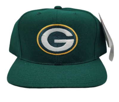 Green Bay Packers Vintage Flat Bill Snapback Adjustable Hat