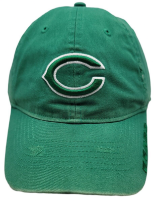Chicago Bears Irish Green Buckle Back C Logo Distressed Dads Hat