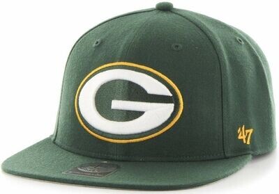 Green Bay Packers Strapback Hat Super Shot Captain Logo Block