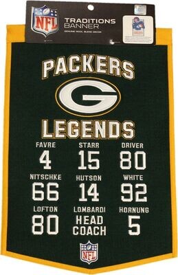 Green Bay Packers Traditions Legends Banner Wool