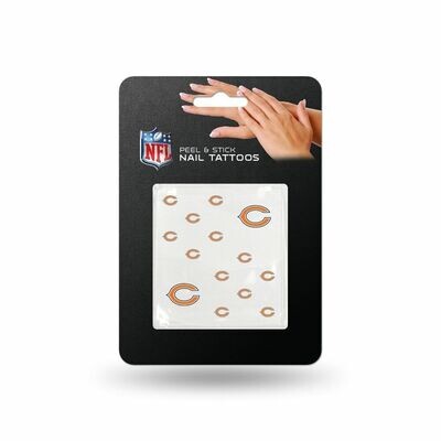 Chicago Bears Official NFL 1 inch Temporary Nail Tattoos