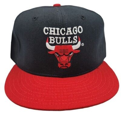 Chicago Bulls5950 Vintage Fitted Flat Bill 100% Wool Hat