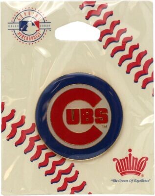 Chicago Cubs Label Pin Bullseye Logo