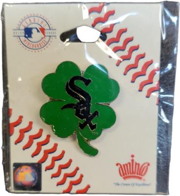 Chicago White Sox Shamrock Irish Lapel Pin