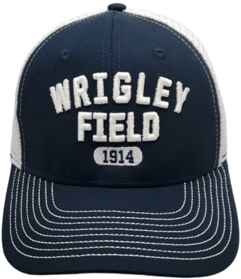 Wrigley Field 1914 Trucker Mesh Snapback Hat With 3D Embroidery