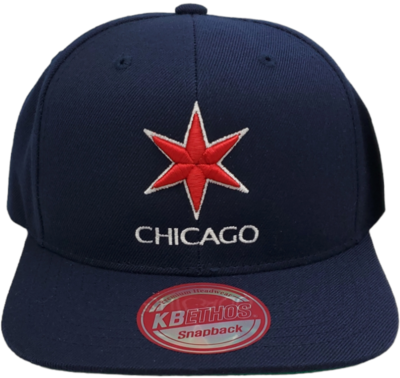 Chicago Star Flat Bill Snapback Navy