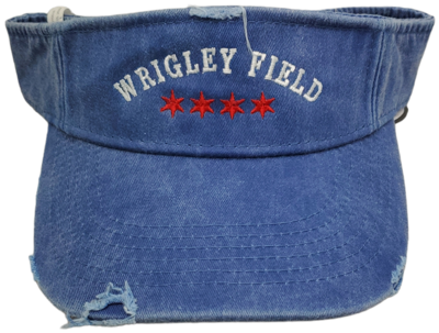 Wrigley Field Distressed Visor Adjustable Strap