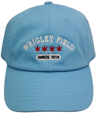 Youth Wrigley Field Since 1914 Slouch Hat Buckle Back Sky Blue