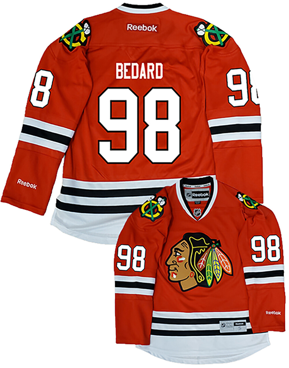 Chicago Blackhawks Connor Bedard #98 Black Premier Stitched Jersey