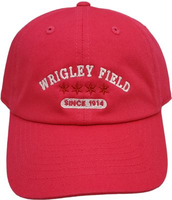 Youth Wrigley Field Since 1914 Slouch Hat Buckle Back Hot Pink