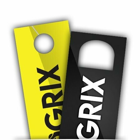 Door Hanger Option (4.25” x 11”  
16pt w/ UV Glossy lamination)