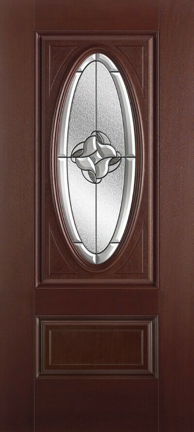 2 Panel 3/4 Oval Mahogany