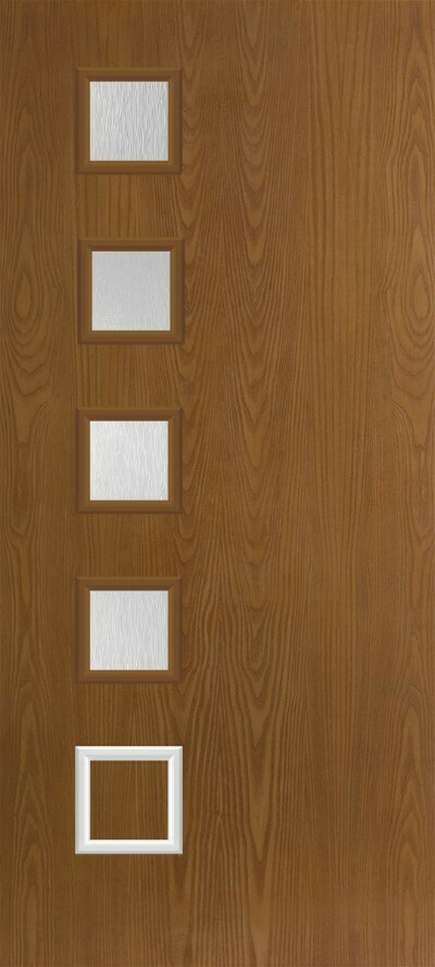 5 Square 4 Lite Left Oak