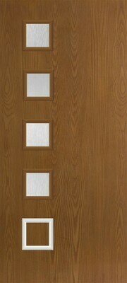 5 Square 4 Lite Left Oak