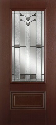 1 Panel 3/4 Lite Mahogany