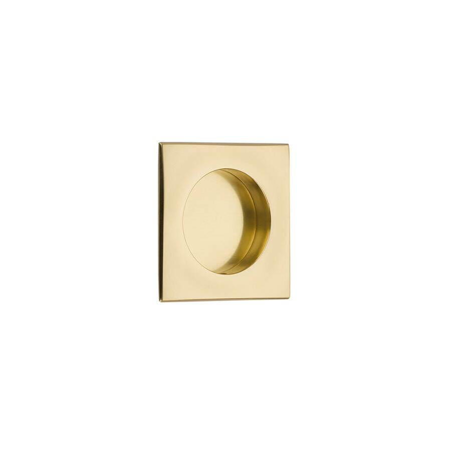 EMTEK Flush Pull - Square Brass