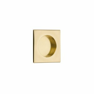 EMTEK Flush Pull - Square Brass