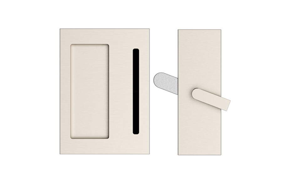 EMTEK Flush Pull with Integrated Strike
