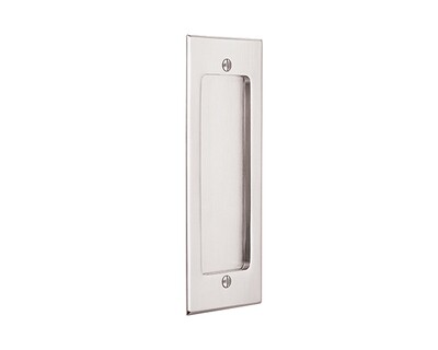 EMTEK Flush Pull - Modern Rectangular Brass
