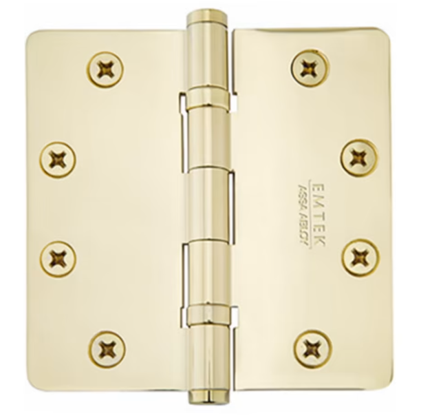 Heavy Duty Solid Brass, Ball Bearing Hinge, Square Corners