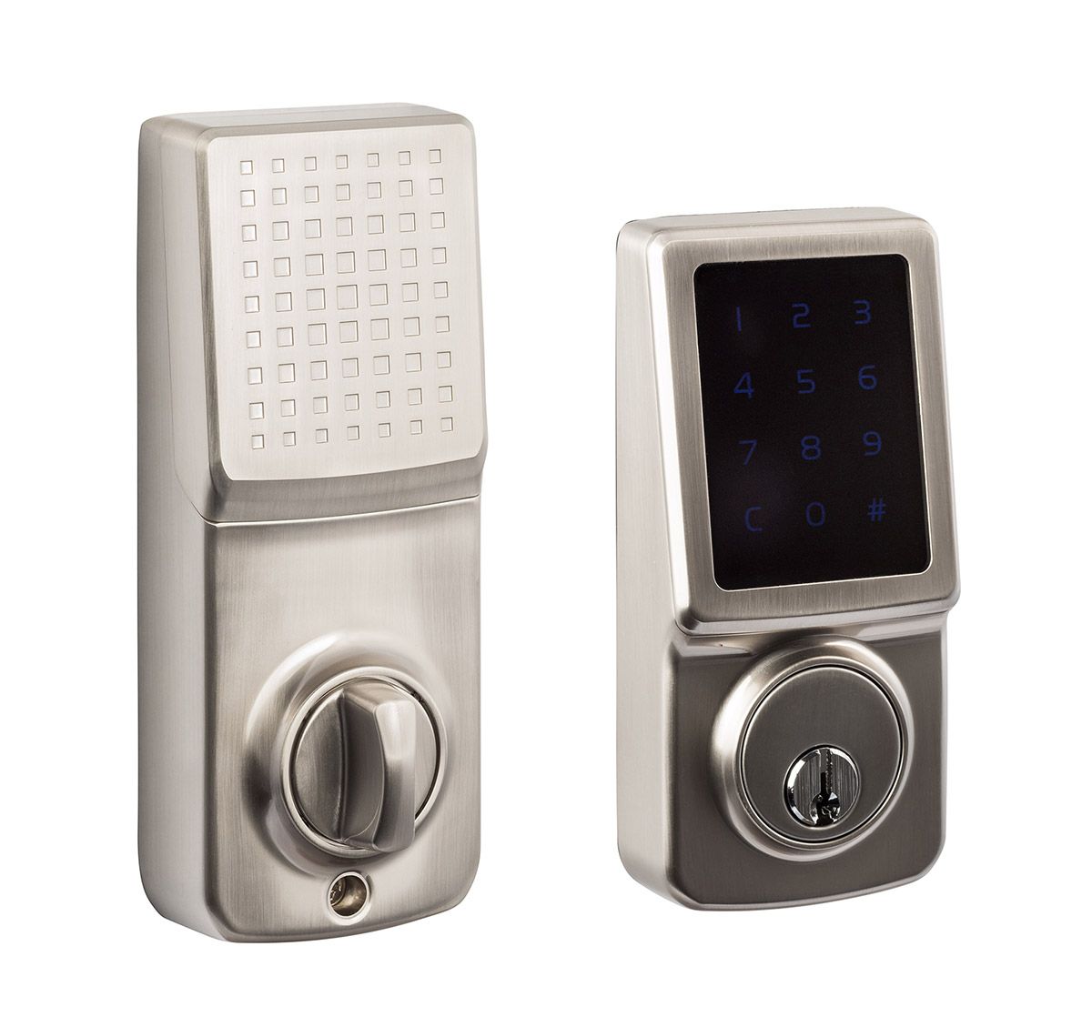 Touch Screen Deadbolt, Available Finishes: Satin Nickel