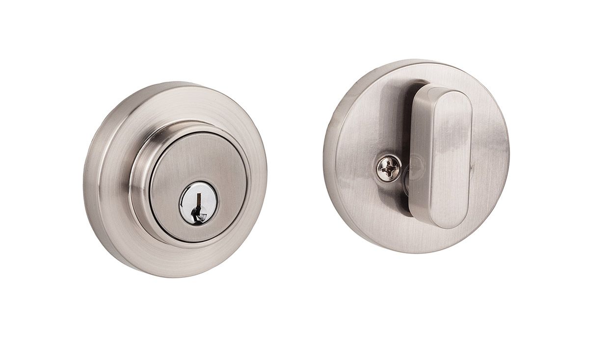 Modern Deadbolt, Available Finishes: Satin Nickel