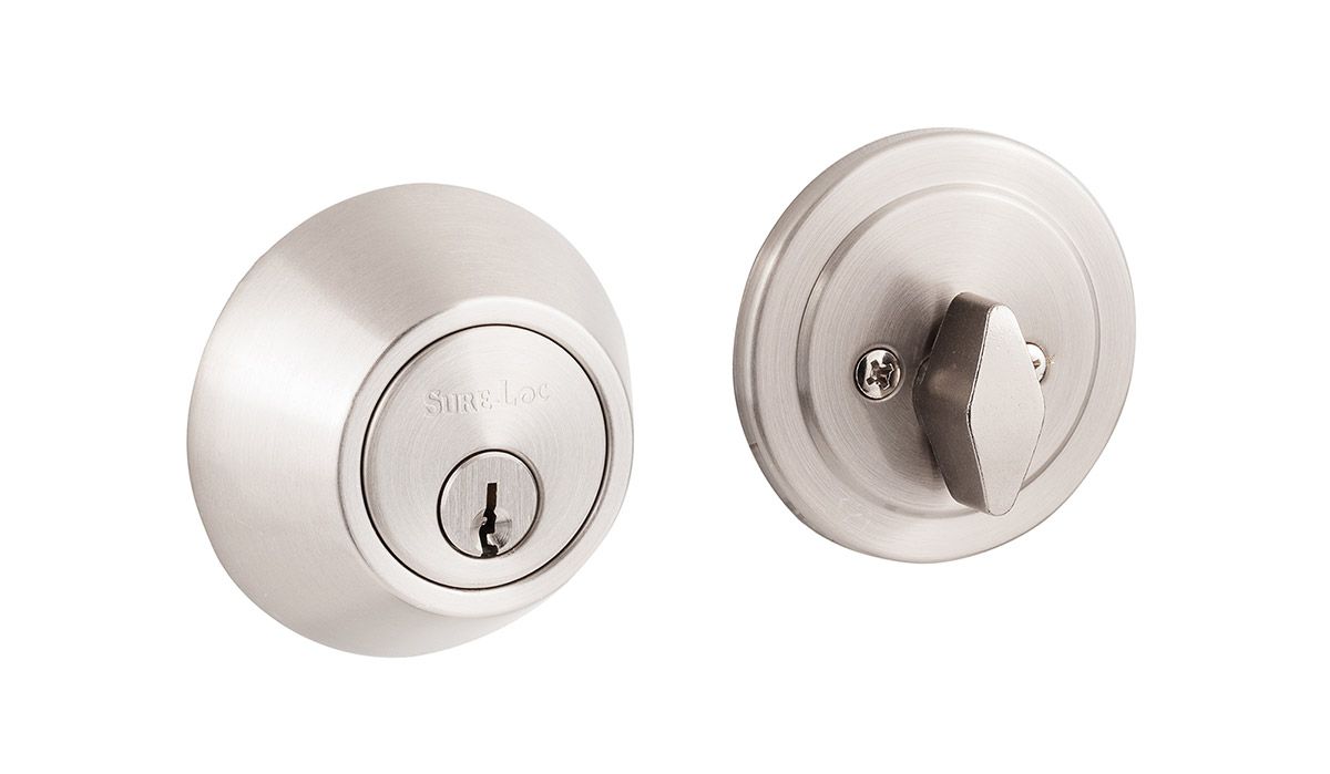 Contemporary Deadbolt, Available Finishes: Satin Nickel