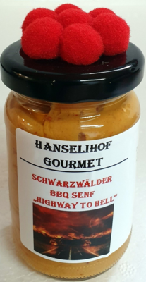Hanselihof Schwarzwälder BBQ Senf "Highway to hell" 120g