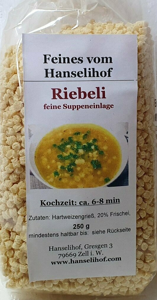 Hanselihof Original Schwarzwälder Riebeli, Suppeneinlage