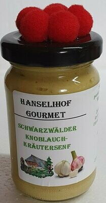 Hanselihof Schwarzwälder Knoblauch-Kräuter Senf mit 120g