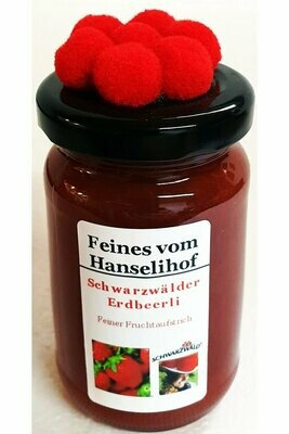 Hanselihof Fruchtaufstrich "Schwarzälder Erdbeerli" mit Bollenhut