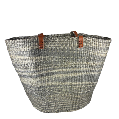 Grey And Off White Basket