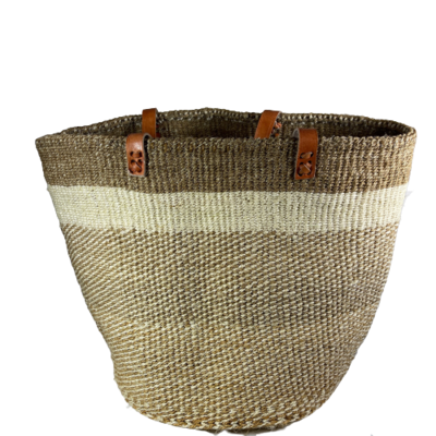 Beige And White Basket
