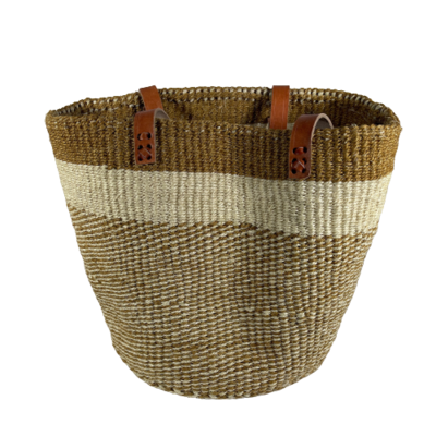  Beige And White Basket