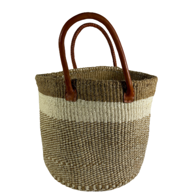  Beige And White Basket