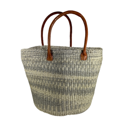 White With Grey Stitch Design Basket
