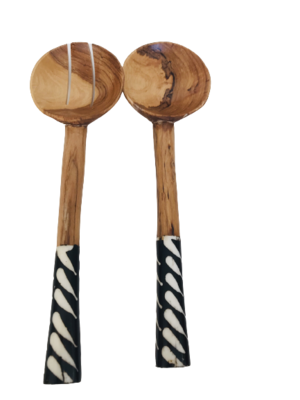 Bone At End Olivewood Spoons