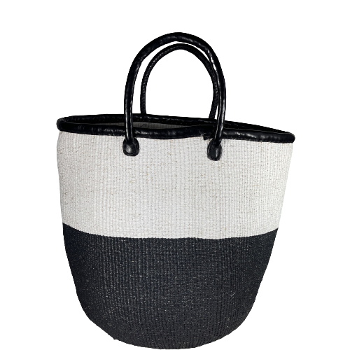 Charcoal Grey & White Two Tone Basket