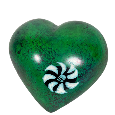 Green Soap Stone Hearts