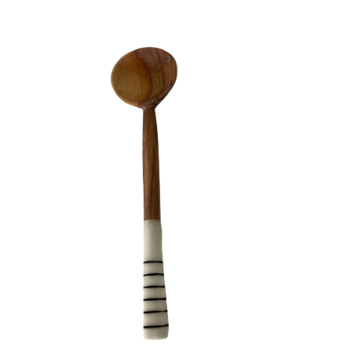 White End Spoon With Black Ring