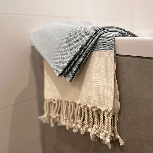 Hammam Luxe Turkse handdoek Sky