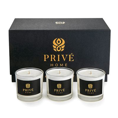 Set van drie Luxe Geurende Soja Kaarsen