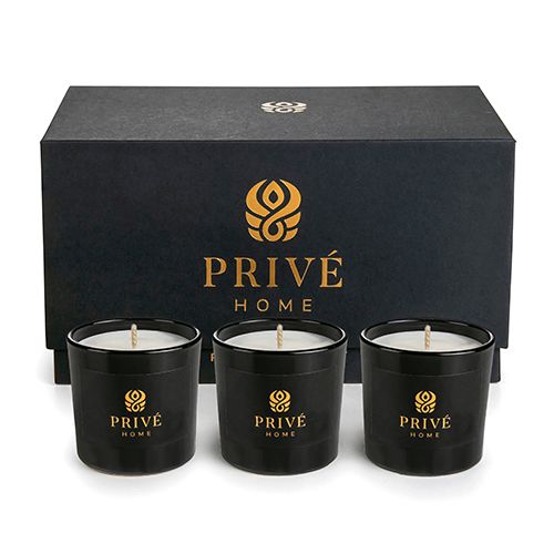 Set van drie Luxe Geurende Soja Kaarsen